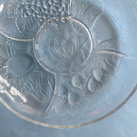 Vintage depression glass serving dish,32 cm diameter,4 sections - Picture 5 of 5